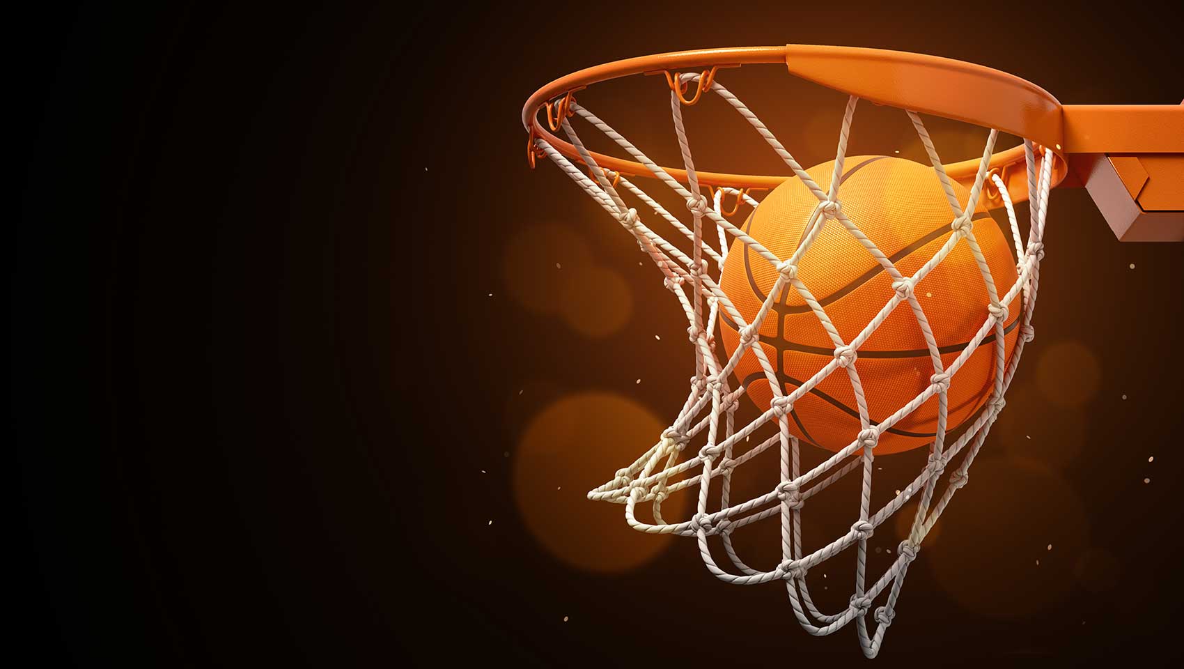 basketball going in hoop